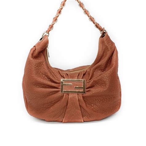 fendi brown leather hobo|fendi brown handbags.